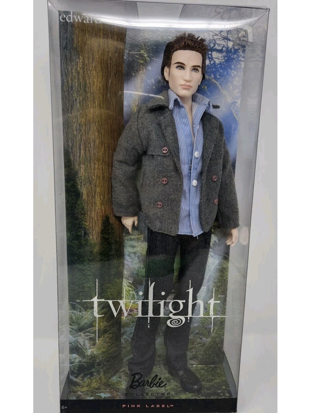 Mattel #R4160 Pink Label Twilight Movie Edward Barbie Collector Doll 2009 NRFB